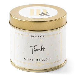Tin scented candle - Thanks